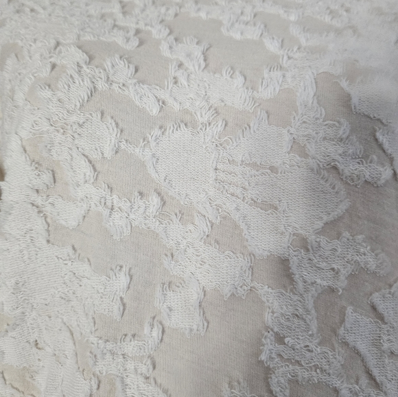 NWOT LOFT cream white floral lacy sweater blouse top Womens Medium - Picture 5 of 8